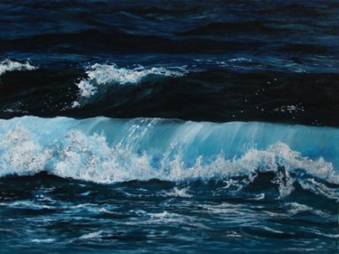Painting titled "Dance of the Waves" by Shveta Saxena, Original Artwork, Acrylic