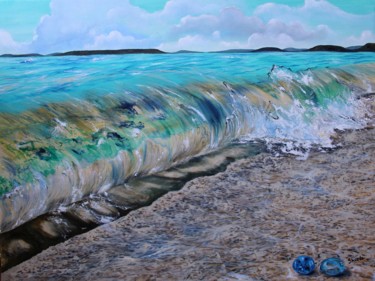 Painting titled "Sound of water" by Shveta Saxena, Original Artwork, Acrylic