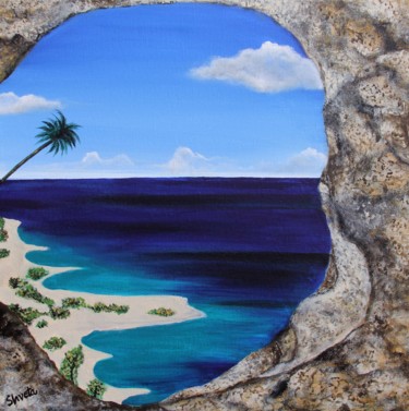 Painting titled "Tropical Paradise" by Shveta Saxena, Original Artwork, Acrylic