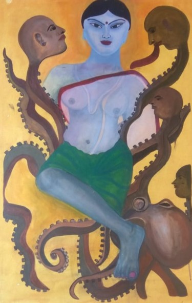 Pintura titulada "Beauty in disgust" por Shweta Kumari, Obra de arte original, Acrílico