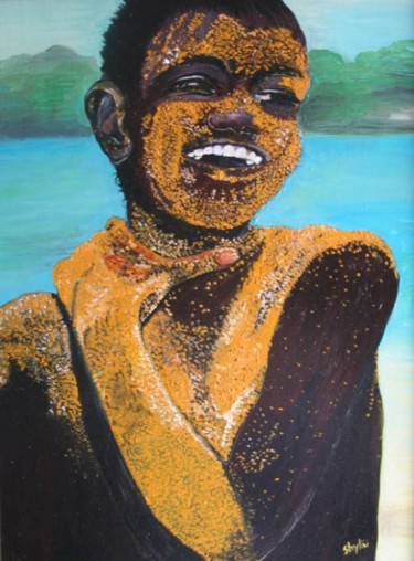 Pintura titulada "Aborigen" por Shylai, Obra de arte original