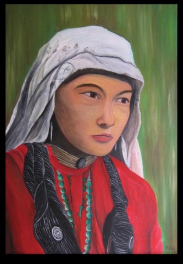 Pintura titulada "Mujer de Turkestán" por Shylai, Obra de arte original