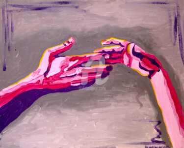 Painting titled "Touch" by Yuliia Shyshkina, Original Artwork, Acrylic