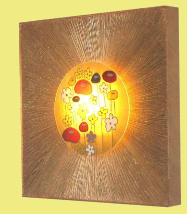 Design intitulée "SUNRISE GOLD" par Max Rubio, Œuvre d'art originale, Luminaire