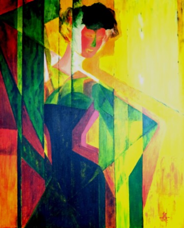 Schilderij getiteld "Dance" door Sy Chan, Origineel Kunstwerk, Olie