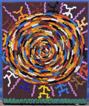 Картина под названием "Коллективный  разум" - Сиб, Подлинное произведение искусства, Масло