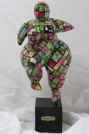 Escultura titulada "Awoulab'art La Marc…" por Siberil Rey, Obra de arte original, Papel