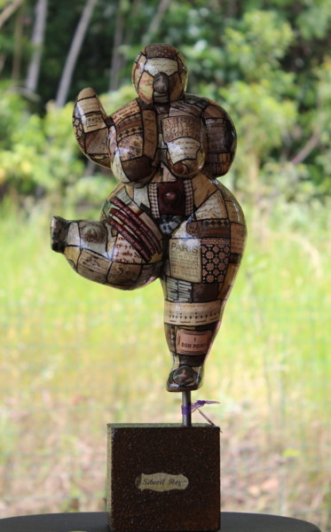 Sculpture titled "Awoulab'art Studieu…" by Siberil Rey, Original Artwork, Paper