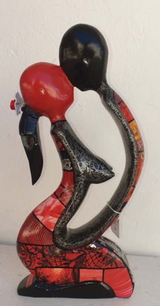 Скульптура под названием "Mixed5" - Siberil Rey, Подлинное произведение искусства, Дерево