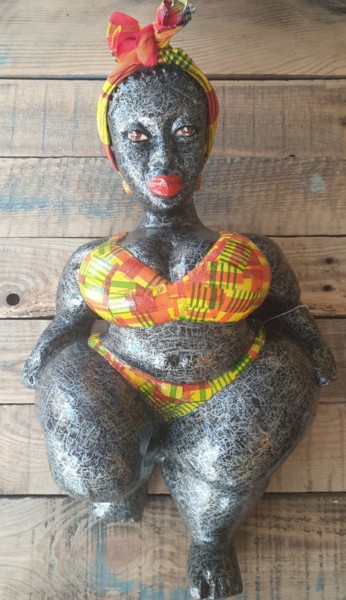 Sculpture intitulée "Justine" par Siberil Rey, Œuvre d'art originale, Bois