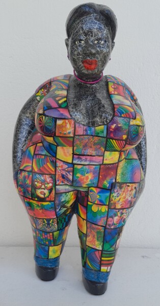 Sculpture titled "Blandine" by Siberil Rey, Original Artwork, Wood