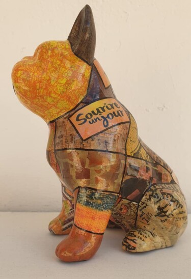 Sculpture titled "MAX le dog" by Siberil Rey, Original Artwork, Ceramics