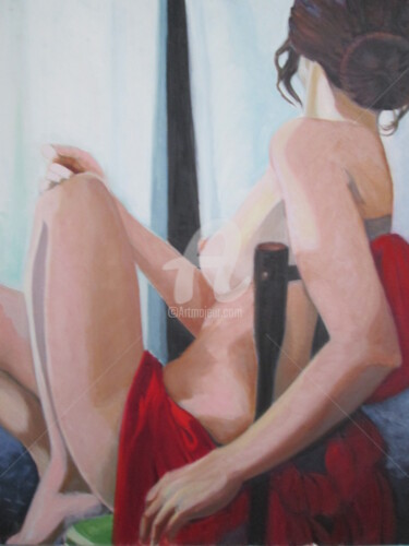 Pintura titulada "Reflexion in solitu…" por Sibila Doré, Obra de arte original, Oleo
