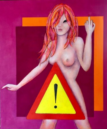 Pintura titulada "Not me !!!" por Sibilla Bjarnason, Obra de arte original, Acrílico Montado en Bastidor de camilla de madera