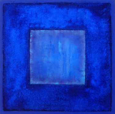 Peinture intitulée "Blue on blue" par Sibilla Bjarnason, Œuvre d'art originale