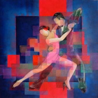 Κολάζ με τίτλο "Tango" από Sibilla Bjarnason, Αυθεντικά έργα τέχνης, Κολάζ