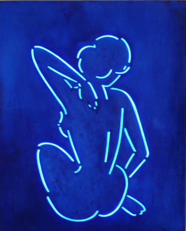 제목이 "D'aprés Matisse 2"인 콜라주 Sibilla Bjarnason로, 원작, 다른 플렉시글라스에 장착됨