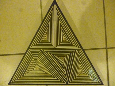 Peinture intitulée "triangle4" par Sider Winkelkötter, Œuvre d'art originale, Huile