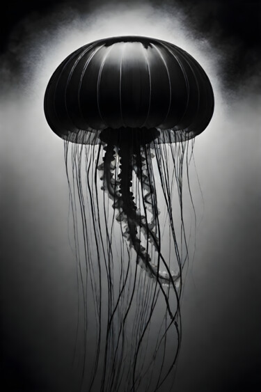 Digitale Kunst mit dem Titel "Beneath the sea IV" von Sid, Original-Kunstwerk, KI-generiertes Bild
