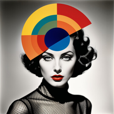 Digitale Kunst mit dem Titel "Elegant Hat" von Sid, Original-Kunstwerk, KI-generiertes Bild
