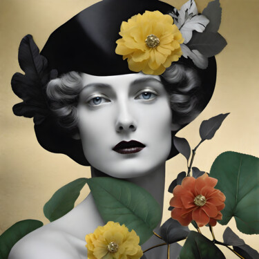 Digitale Kunst mit dem Titel "Lady" von Sid, Original-Kunstwerk, KI-generiertes Bild