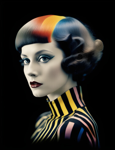 "Rainbow girl" başlıklı Dijital Sanat Sid tarafından, Orijinal sanat, AI tarafından oluşturulan görüntü