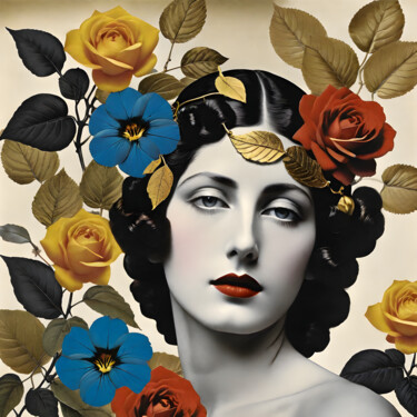Digitale Kunst mit dem Titel "Antigone" von Sid, Original-Kunstwerk, Digitale Collage