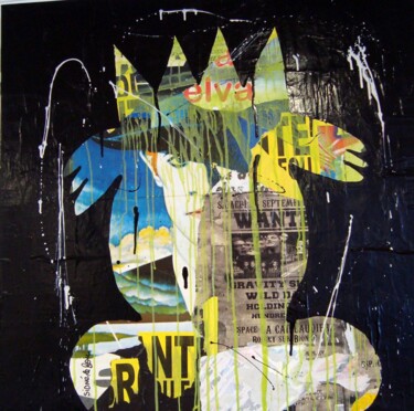 Peinture intitulée "LE ROI DES CONS" par Sidné Le Fou, Œuvre d'art originale