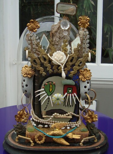 Sculpture intitulée "la reine des bouqui…" par Sidné Le Fou, Œuvre d'art originale