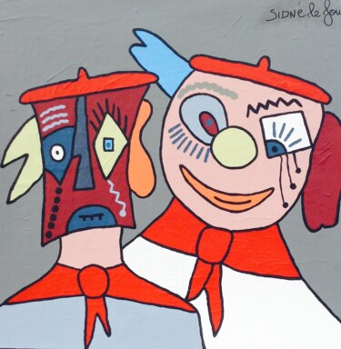 Peinture intitulée "Les deux Basques" par Sidné Le Fou, Œuvre d'art originale