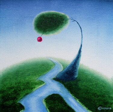 Картина под названием "Два пути" - Олег Сидоров, Подлинное произведение искусства, Масло
