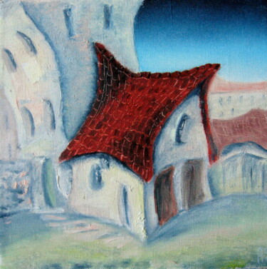 Schilderij getiteld "Ул. Ленина Дом 114" door Oleg Sidorov, Origineel Kunstwerk, Olie