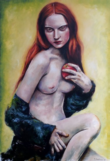 Painting titled ""Eva. Temptation. I…" by Tatiana Siedlova, Original Artwork, Oil