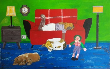 Malerei mit dem Titel "Día de descanso" von Mario Hernández Saavedra, Original-Kunstwerk, Acryl