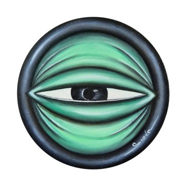 Картина под названием "Eye №1" - Sieva, Подлинное произведение искусства, Масло