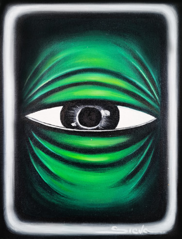 Painting titled "Eye No9" by Sieva, Original Artwork, Oil