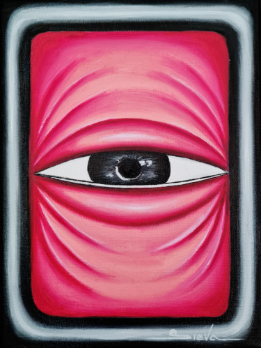 Painting titled "Eye No10" by Sieva, Original Artwork, Oil