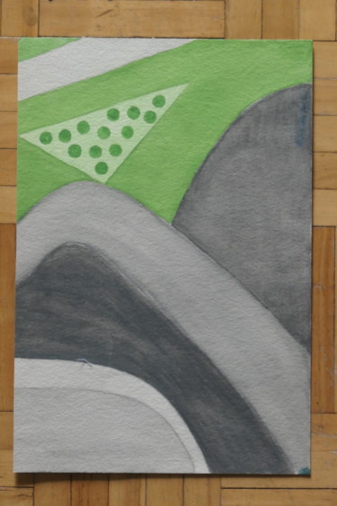 Картина под названием "Abstract" - Sieglinde (Siggy) Margarete Schitter, Подлинное произведение искусства, Акварель