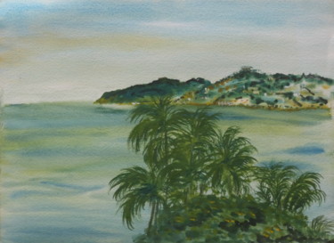 Peinture intitulée "Island" par Sieglinde (Siggy) Margarete Schitter, Œuvre d'art originale, Aquarelle