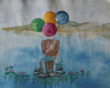 Malerei mit dem Titel "Meditation" von Sieglinde (Siggy) Margarete Schitter, Original-Kunstwerk, Acryl