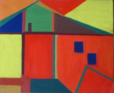 Painting titled "Playing House" by Sieglinde (Siggy) Margarete Schitter, Original Artwork, Acrylic