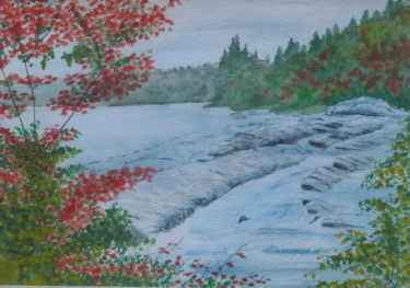Peinture intitulée "Rawden Falls" par Sieglinde (Siggy) Margarete Schitter, Œuvre d'art originale, Aquarelle