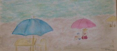 Malerei mit dem Titel "Umbrella Day" von Sieglinde (Siggy) Margarete Schitter, Original-Kunstwerk, Aquarell