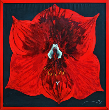 Painting titled "AMARYLLIS" by Sigrid Koerner, Original Artwork, Acrylic