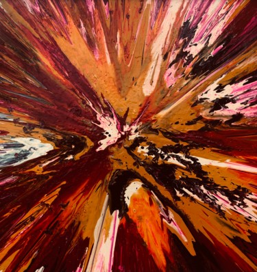 Malerei mit dem Titel "COLOR EXPLOSION" von Sigrid Koerner, Original-Kunstwerk, Acryl