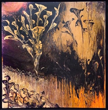 Malerei mit dem Titel "FANCY FLOWERS" von Sigrid Koerner, Original-Kunstwerk, Acryl