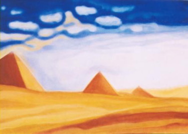 Peinture intitulée "la pyramide il y a…" par Sigrun Neumann/Sineu, Œuvre d'art originale