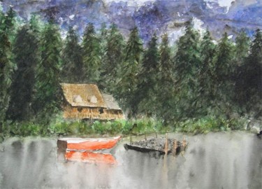 Painting titled "Solitude canadienne" by Thierry Jacolet, Original Artwork