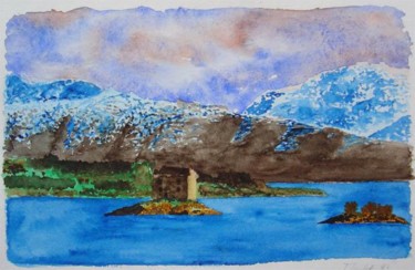 Pintura titulada "Lac écossais" por Thierry Jacolet, Obra de arte original