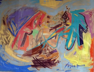 Peinture intitulée "Air de liberté" par Yannick Sigwalt, Œuvre d'art originale, Pastel